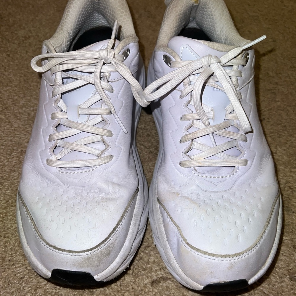 White Bondi Hokas